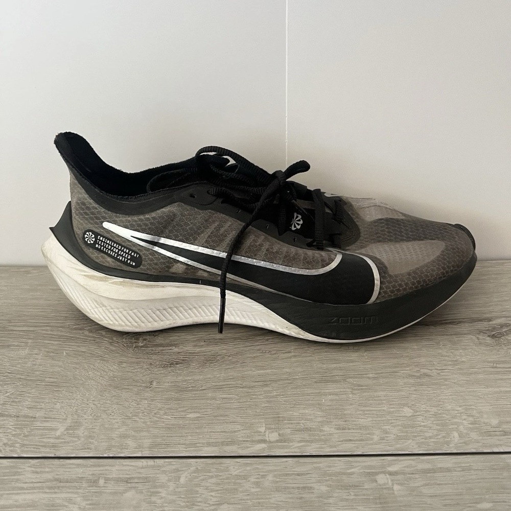Nike Zoom Fly SP Mens Size 9 Black White Running Shoes AJ9282-001